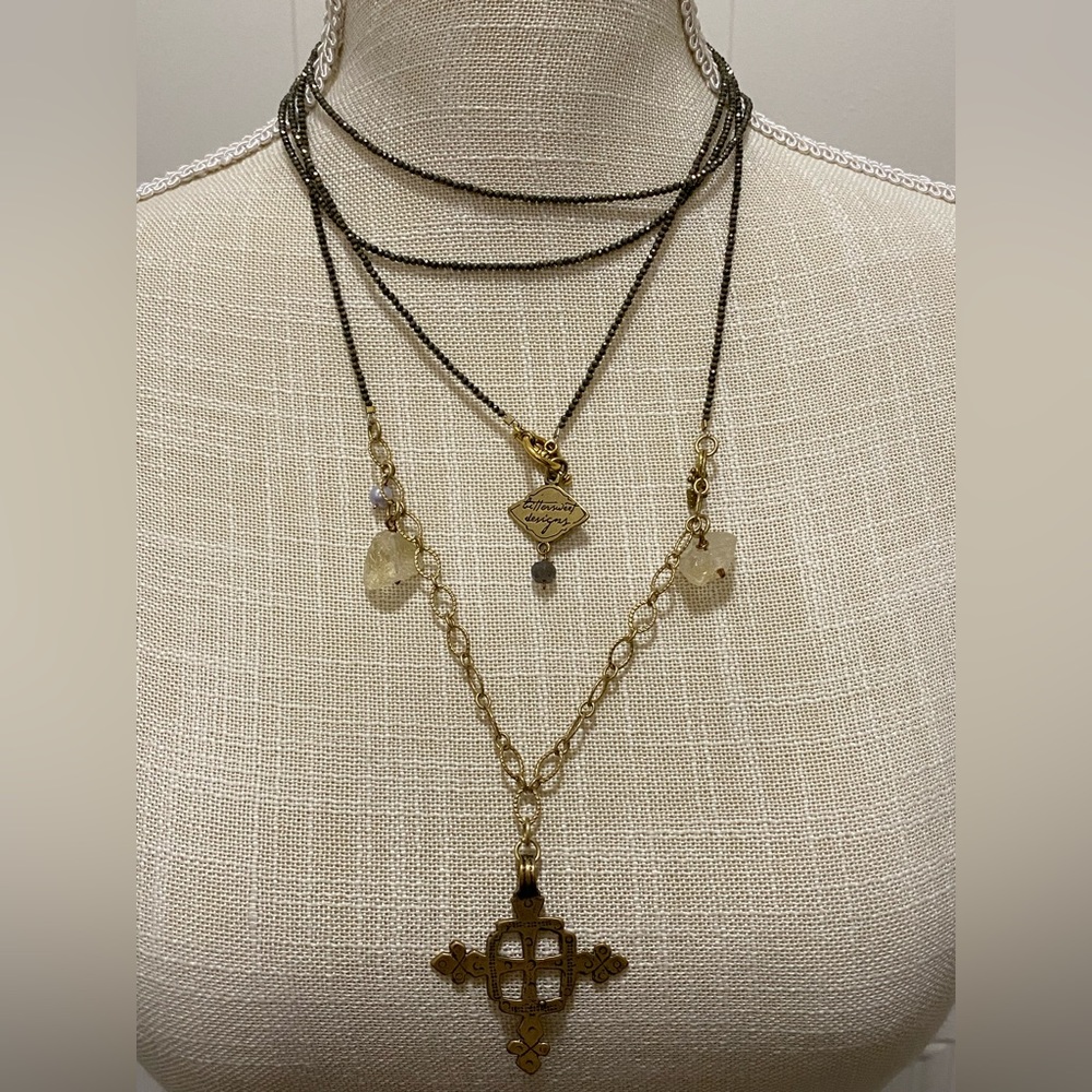Bittersweet Designs Pyrite & Citrine Necklace